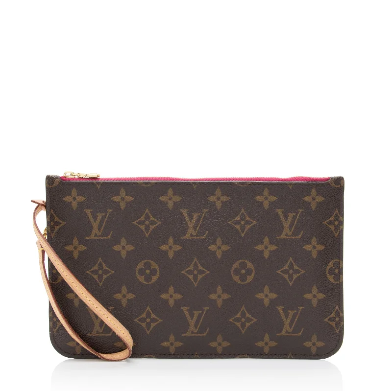 Louis Vuitton bags for a sophisticated look -Louis Vuitton Monogram Canvas Neverfull MM Pochette (SHF-2yhORo)