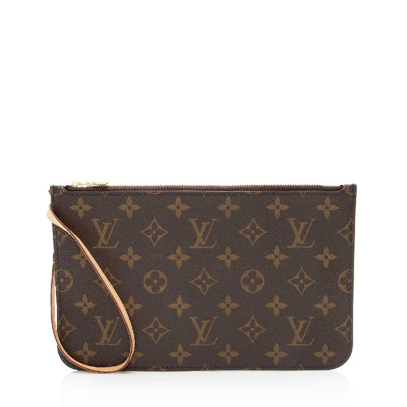 Louis Vuitton bags with iconic monogram -Louis Vuitton Monogram Canvas Neverfull MM Pochette (SHF-5FUPrH)