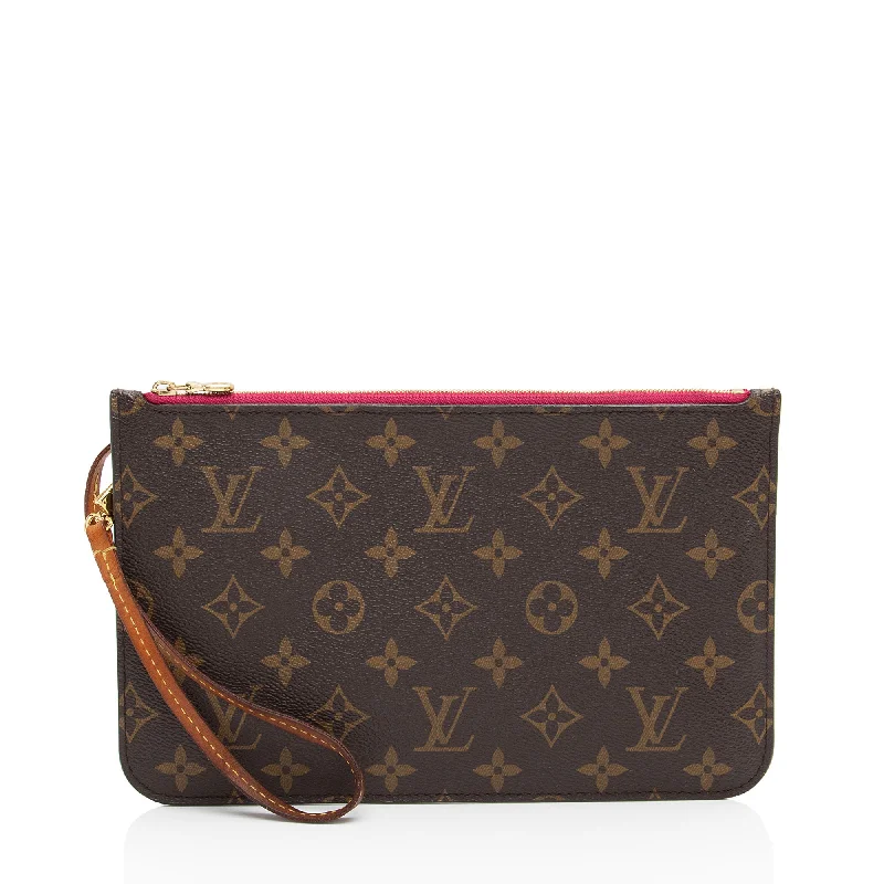 Louis Vuitton bags with iconic designs -Louis Vuitton Monogram Canvas Neverfull MM Pochette (SHF-q2vfYJ)