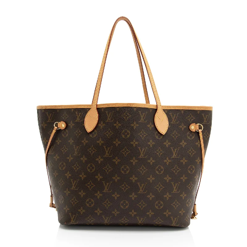 Louis Vuitton bags with gold-tone hardware -Louis Vuitton Monogram Canvas Neverfull MM Tote (SHF-tqTLZz)