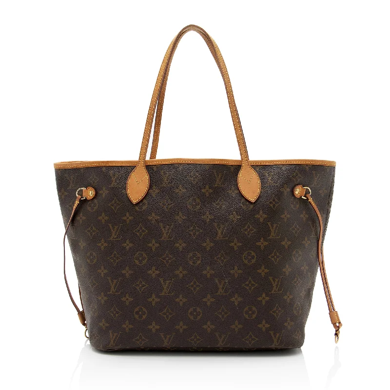 Louis Vuitton bags with signature textures -Louis Vuitton Monogram Canvas Neverfull MM Tote (SHF-ZN4hJP)