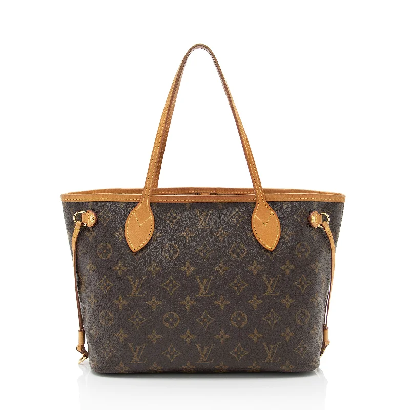 Louis Vuitton handbags with polished finishes -Louis Vuitton Monogram Canvas Neverfull PM Tote (SHF-igruyY)