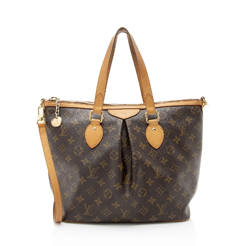 Louis Vuitton bags with unique prints -Louis Vuitton Monogram Canvas Palermo PM Tote (SHF-n5CXbl)