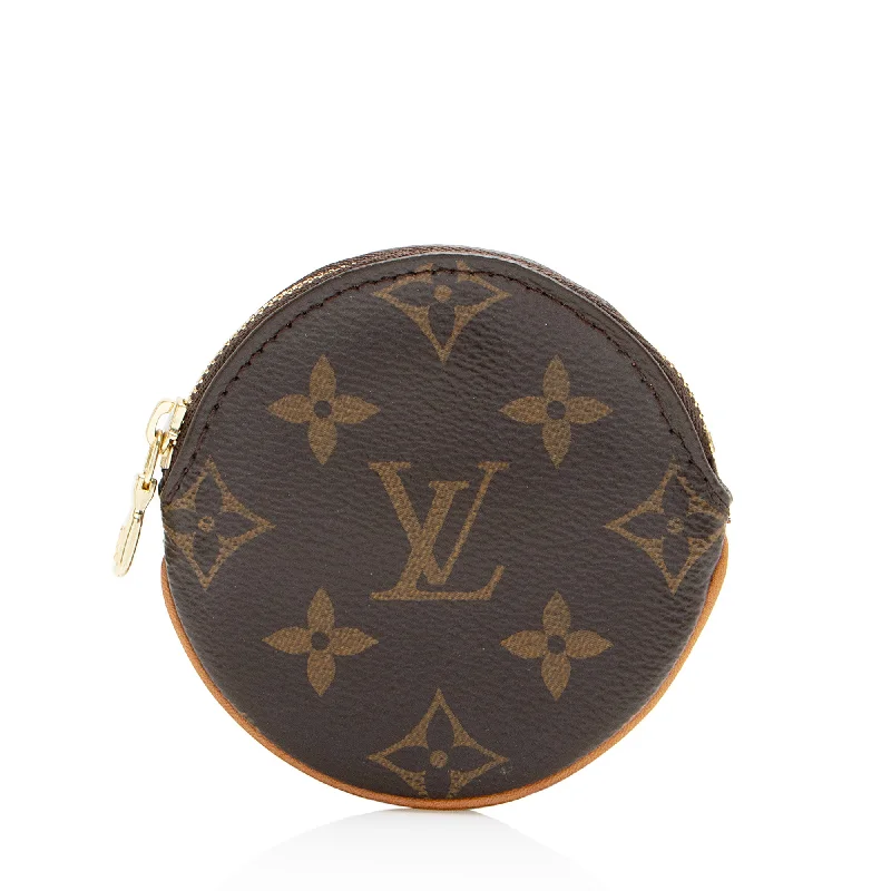 Louis Vuitton luxury bags with classic patterns -Louis Vuitton Monogram Canvas Round Coin Pouch (SHF-NOVcO2)