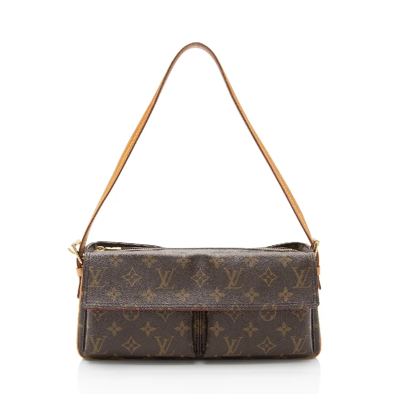 Louis Vuitton bags with structured shapes -Louis Vuitton Monogram Canvas Viva Cite MM Shoulder Bag (SHF-Lxp1kJ)