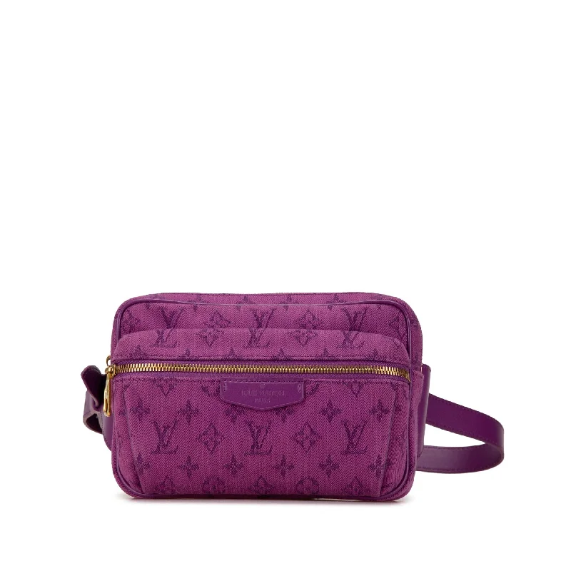 Louis Vuitton luxury handbags with unique patterns -Louis Vuitton Monogram Denim Outdoor Bumbag (SHG-BVeU9T)