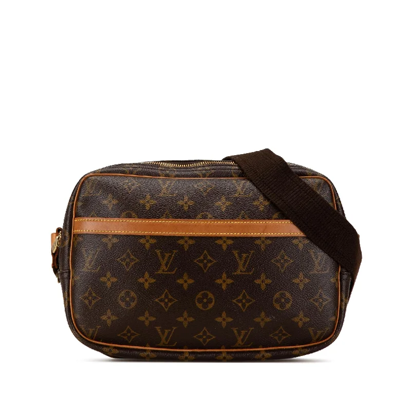 Louis Vuitton bags with polished metal accents -Louis Vuitton Monogram Reporter PM (SHG-txnp56)