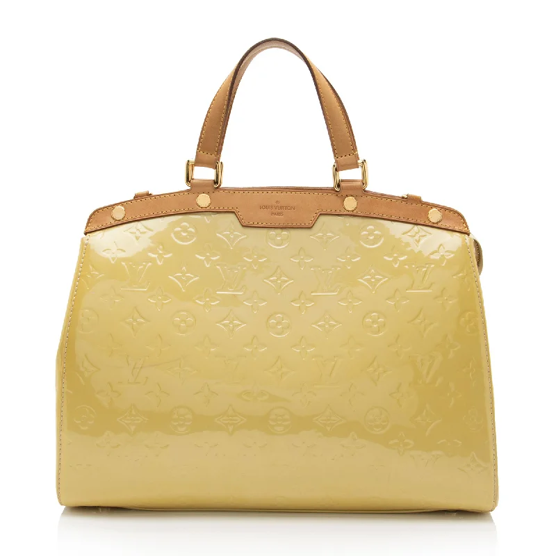 Louis Vuitton luxury bags with classic patterns -Louis Vuitton Monogram Vernis Brea GM Satchel (SHF-hFH4i6)