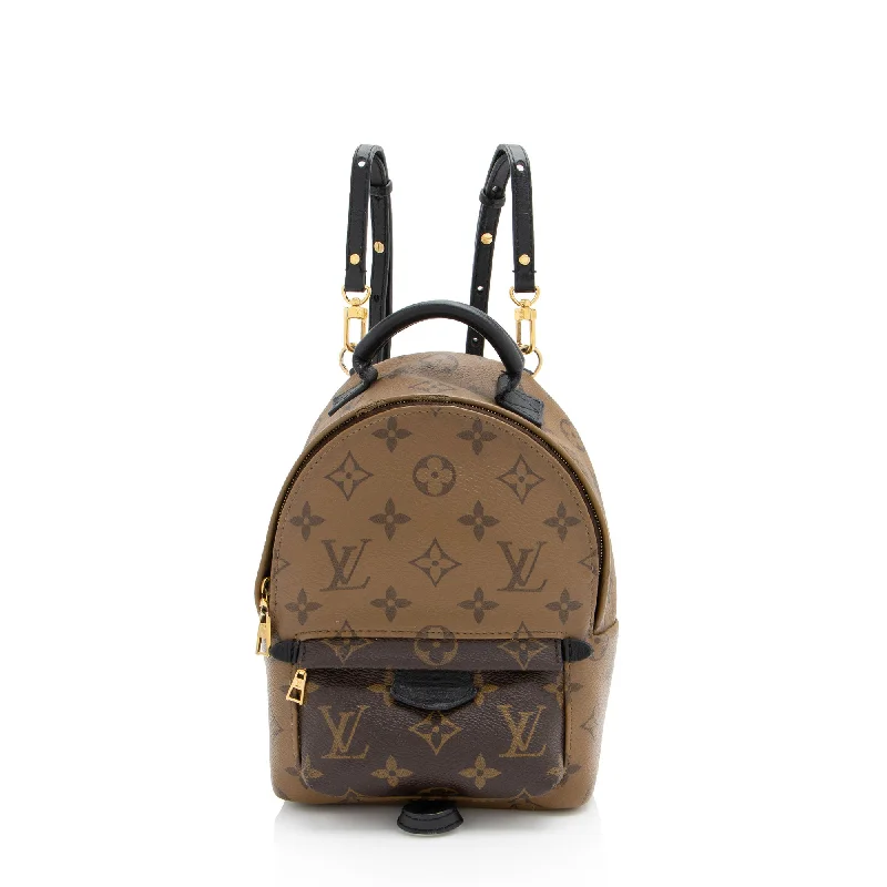 Louis Vuitton handbags with classic leatherwork -Louis Vuitton Reverse Monogram Canvas Palm Springs Mini Backpack (SHF-sqU01i)