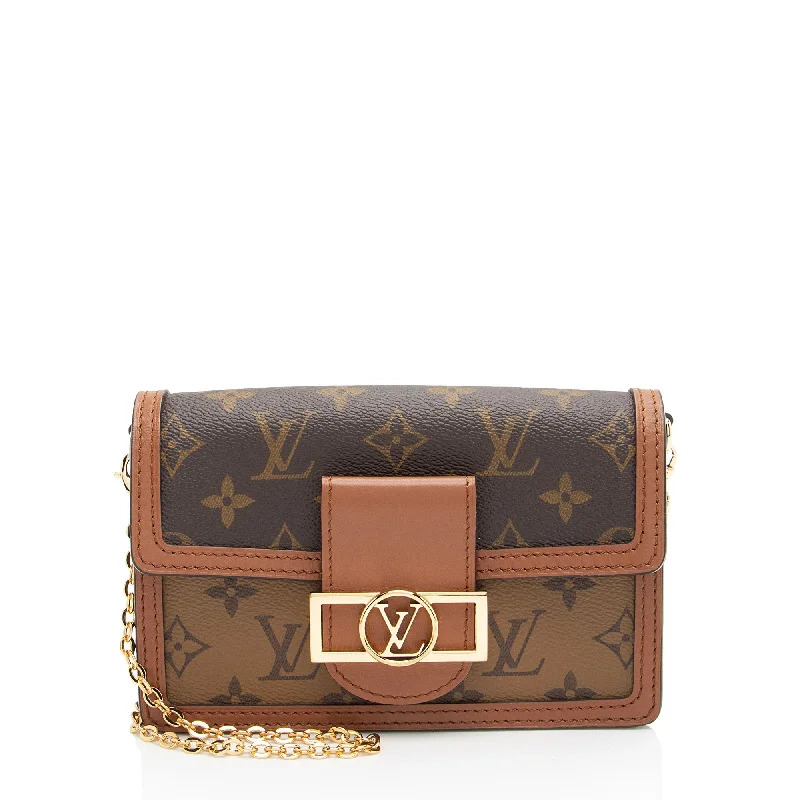 Louis Vuitton bags with classic designs -Louis Vuitton Reverse Monogram Dauphine Chain Wallet (SHF-BmrxyO)