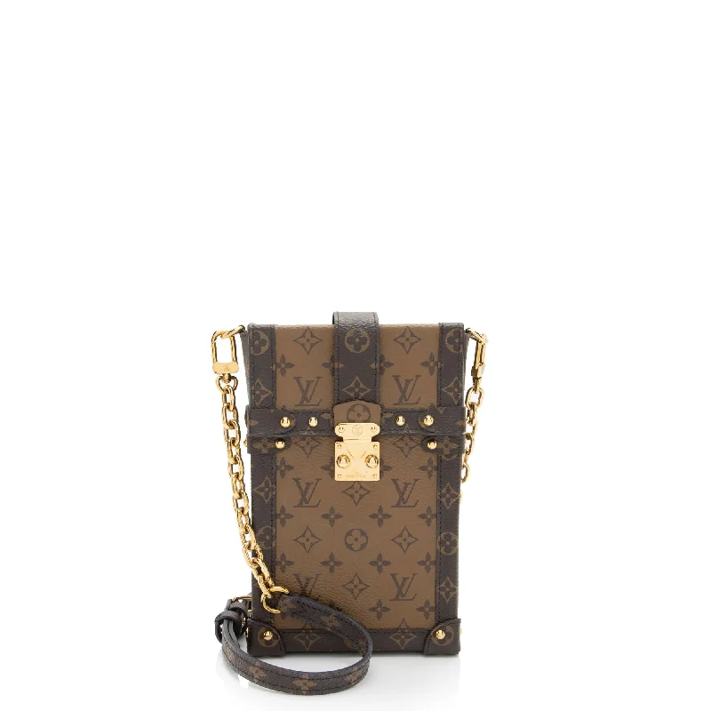 Louis Vuitton luxury bags with premium materials -Louis Vuitton Reverse Monogram Pochette Trunk Vertical Shoulder Bag (SHF-THwOPP)