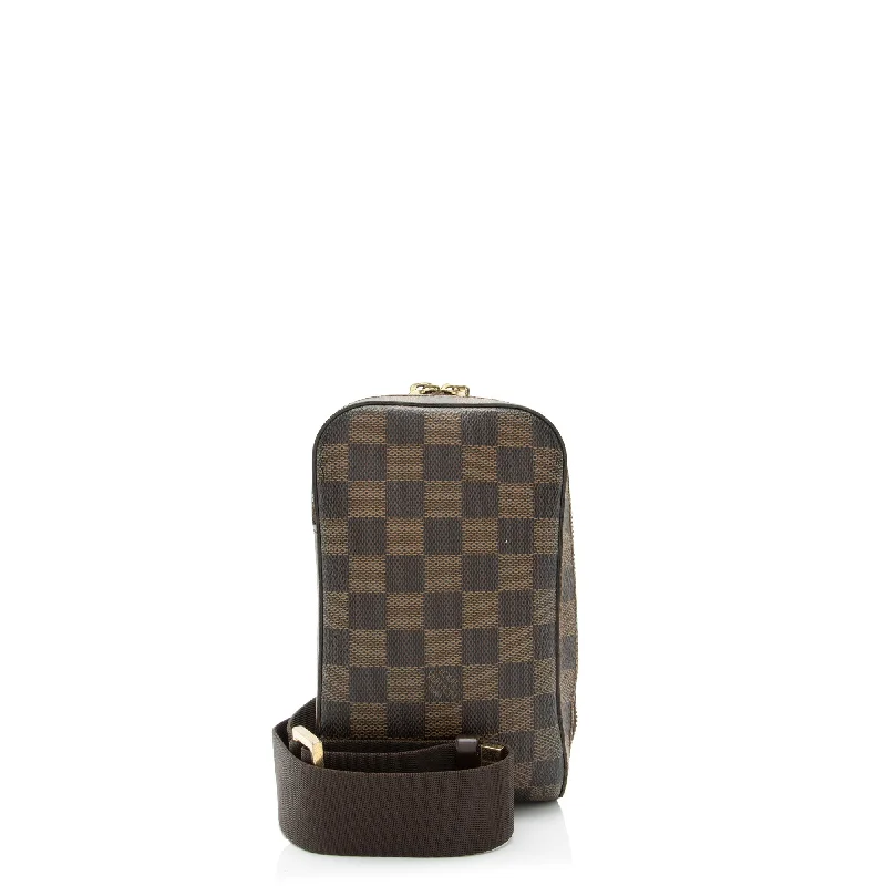 Louis Vuitton handbags with smooth texture -Louis Vuitton Vintage Damier Ebene Geronimos Sling Bag (SHF-HFILXS)