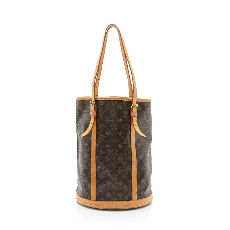 Louis Vuitton handbags with custom embroidery -Louis Vuitton Vintage Monogram Canvas Bucket GM Tote (SHF-nQDvZ0)