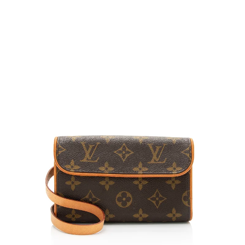 Louis Vuitton bags with modern touches -Louis Vuitton Vintage Monogram Canvas Florentine Pochette Belt Bag (SHF-DMF7dT)