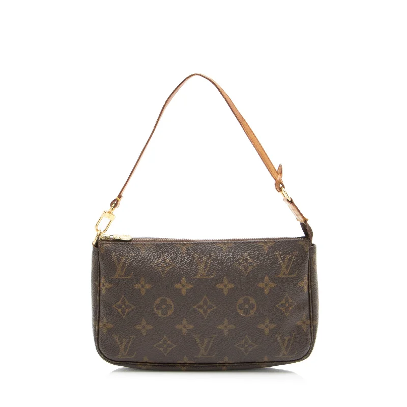 Louis Vuitton bags with bold leather finishes -Louis Vuitton Vintage Monogram Canvas Pochette Accessoires (SHF-Ff1QSQ)