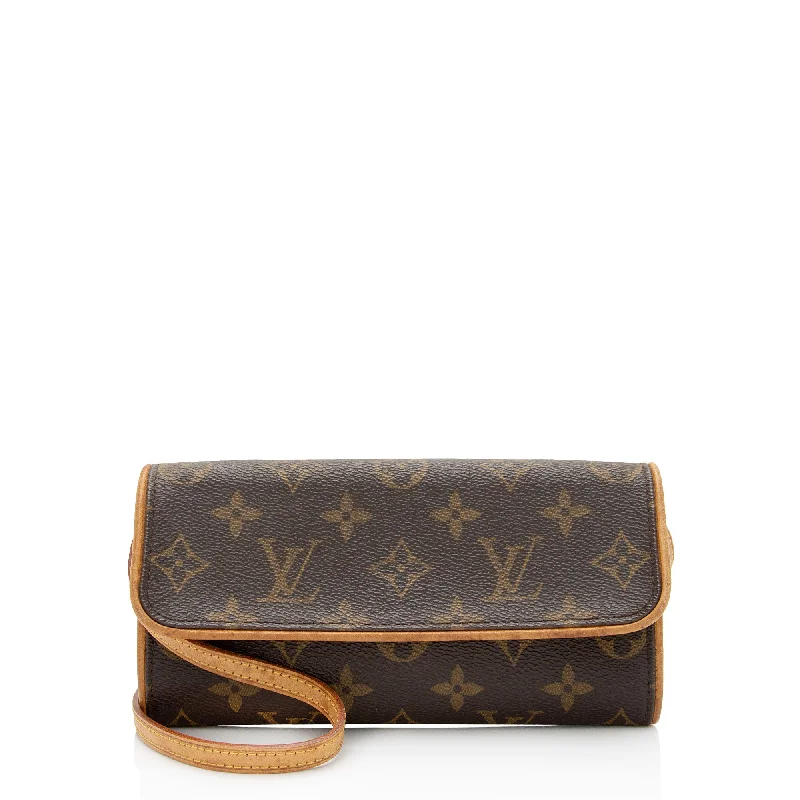 Louis Vuitton bags with unique detailing -Louis Vuitton Vintage Monogram Canvas Pochette Twin PM Shoulder Bag (SHF-xuJ2P7)