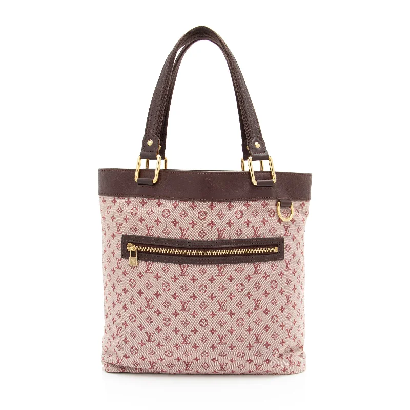 Louis Vuitton handbags with luxurious textures -Louis Vuitton Vintage Monogram Mini Lin Lucille GM Tote (SHF-a6fYKx)