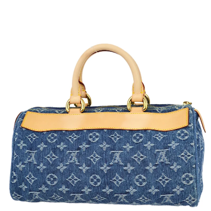 Louis Vuitton luxury handbags for fashion lovers -Louis Vuitton 2006 Blue Monogram Denim Neo Speedy Handbag M95019