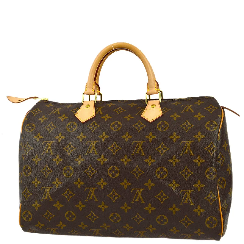 Louis Vuitton handbags with polished leather -Louis Vuitton 2006 Monogram Speedy 35 M41524