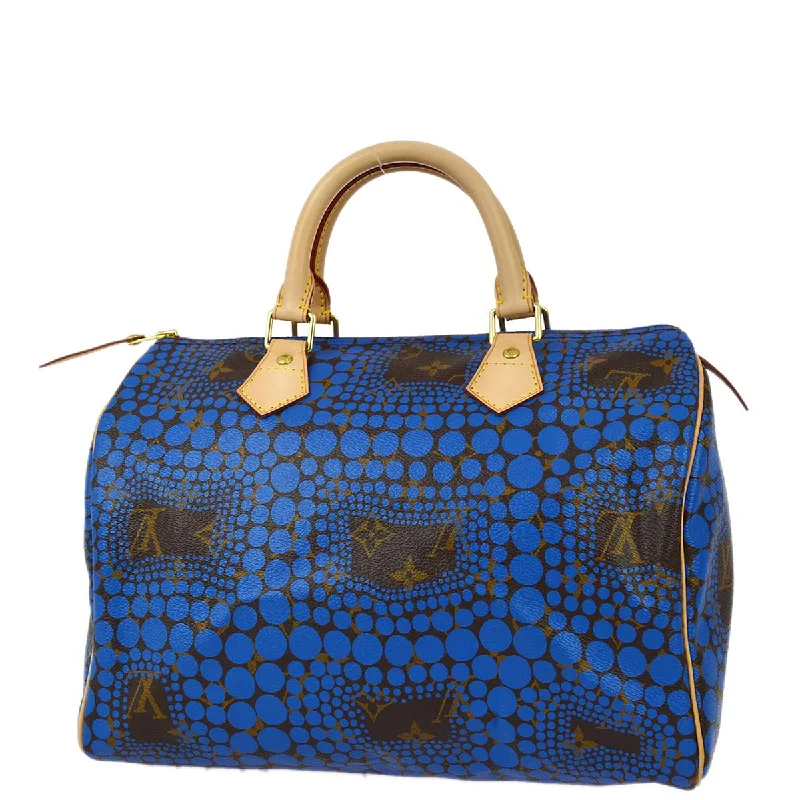 Louis Vuitton bags for formal events -Louis Vuitton 2012 Blue Pumpkin Dot Speedy 30 M40691