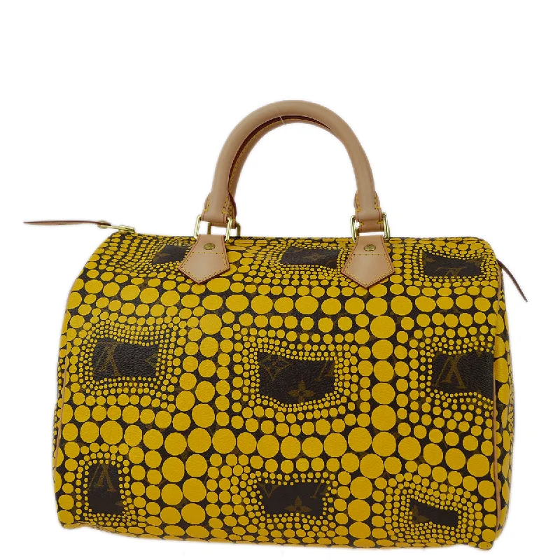 Louis Vuitton bags with exclusive patterns -Louis Vuitton 2012 Yellow Pumpkin Dot Speedy 30 Handbag M40692