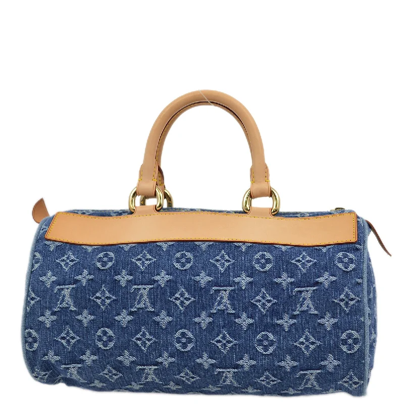 Louis Vuitton handbags with chic designs -Louis Vuitton 2005 Blue Monogram Denim Neo Speedy Handbag M95019