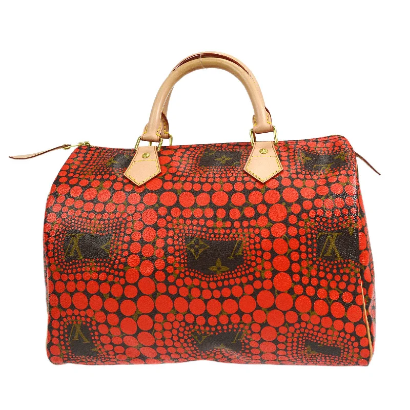 Louis Vuitton bags with leather straps -LOUIS VUITTON 2012 Yayoi Kusama SPEEDY 30 PUMPKIN DOT M40693 56876