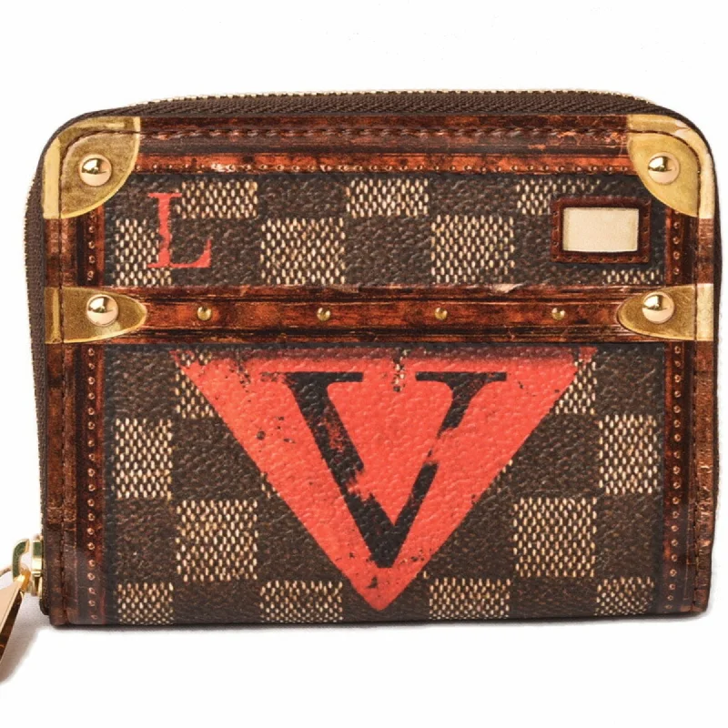 Louis Vuitton bags with custom leather options -Louis Vuitton Coin Purse Card Case Isetan Store Limited LOUIS VUITTON Folded Wallet Zippy Trunk Time M63834