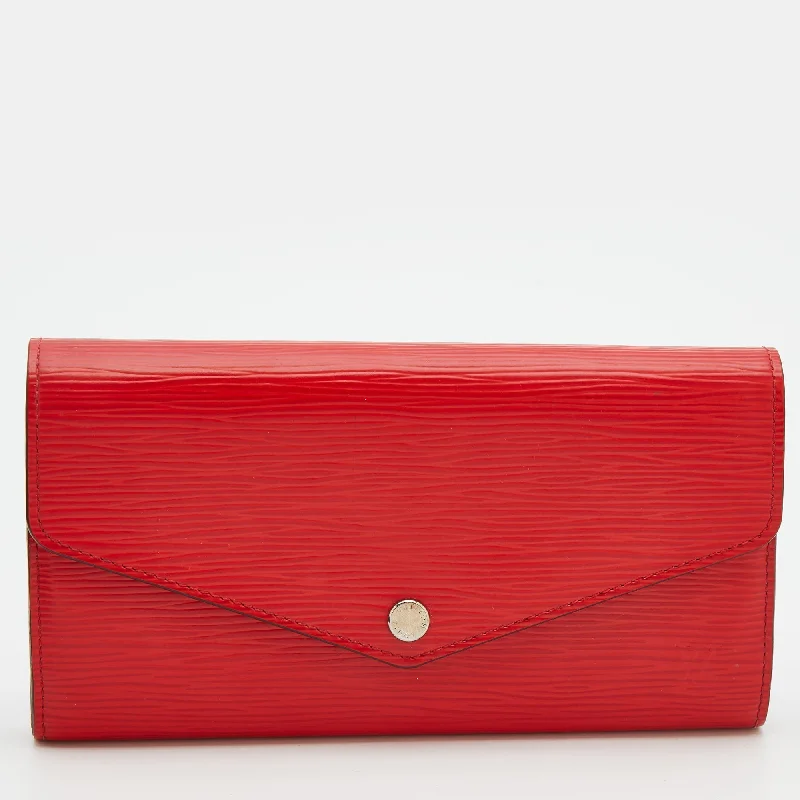 Louis Vuitton bags for luxury wardrobes -Louis Vuitton Coquelicot Epi Leather Sarah Wallet