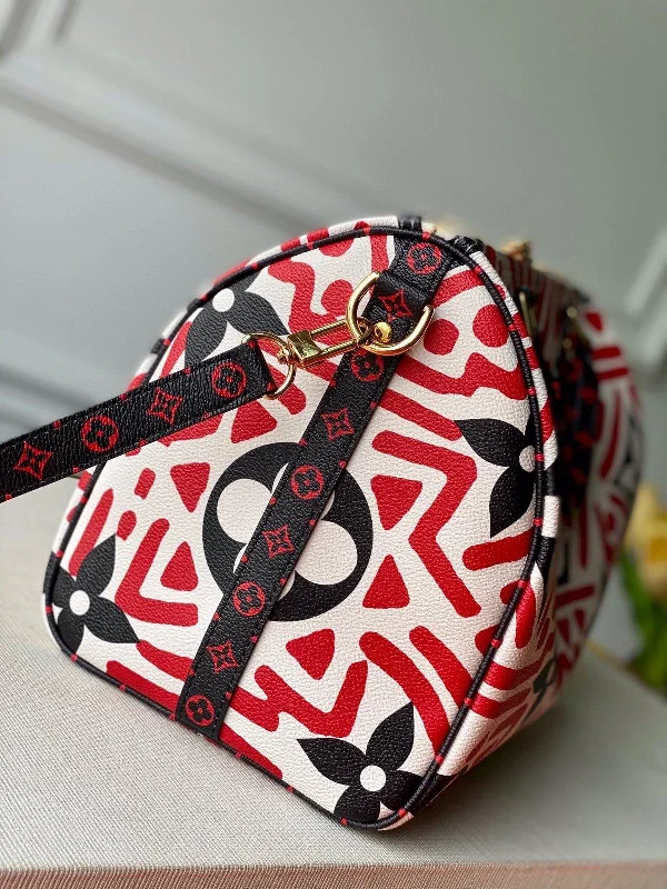 Louis Vuitton handbags with intricate stitching -Louis Vuitton Crafty Speedy Bandoulière 25