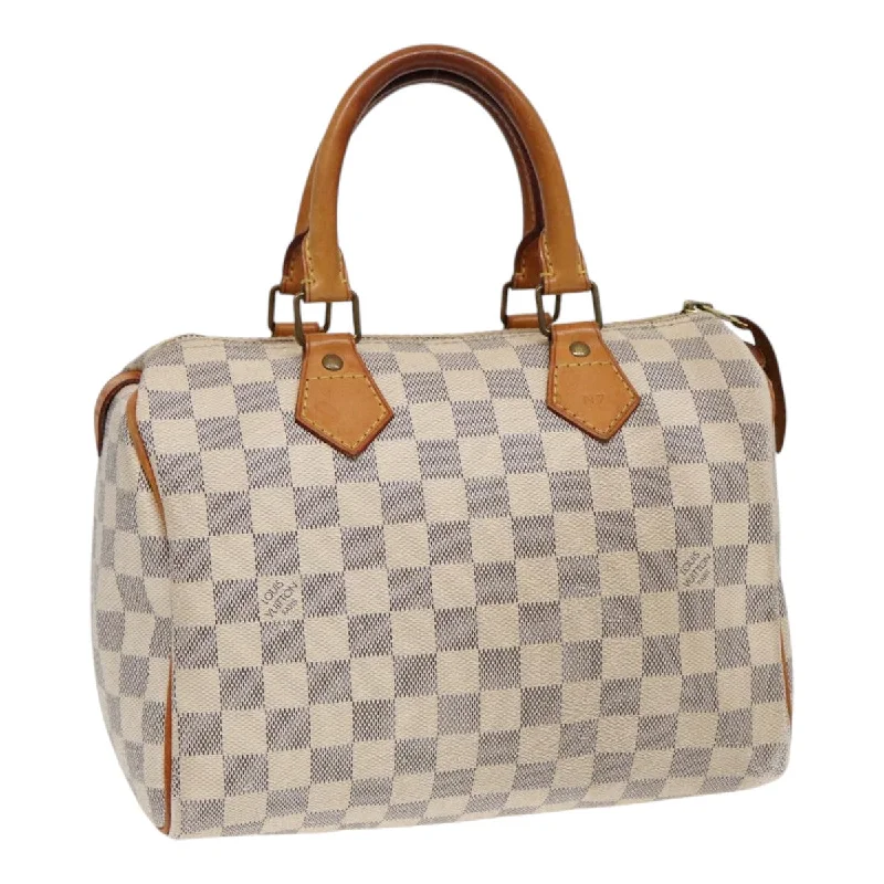 Louis Vuitton luxury handbags with detailed work -LOUIS VUITTON Damier Azur Speedy 25 Hand Bag N41534 LV Auth 86654