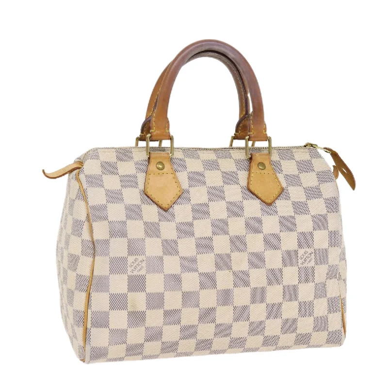 Louis Vuitton bags for signature looks -LOUIS VUITTON Damier Azur Speedy 25 Hand Bag N41534 LV Auth 87884