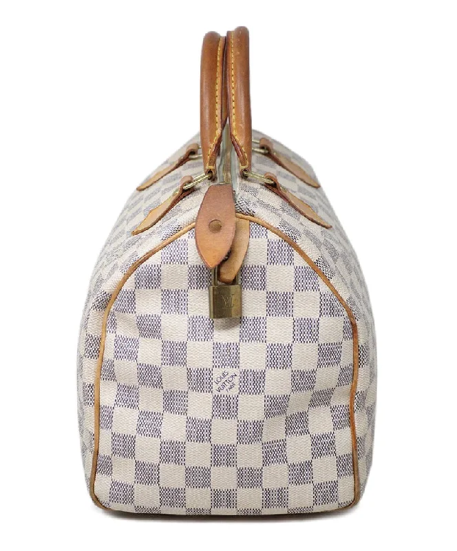 Louis Vuitton bags with unique shapes -LOUIS VUITTON DAMIER AZUR SPEEDY 25 HANDBAG