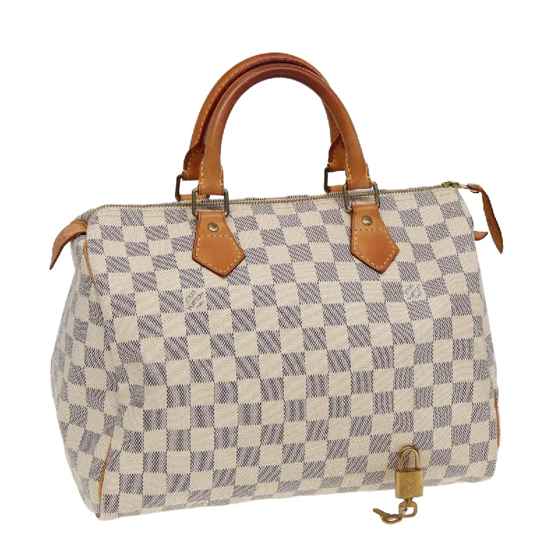 Louis Vuitton bags with chic and sleek designs -LOUIS VUITTON Damier Azur Speedy 30 Hand Bag N41533 LV Auth ep5280