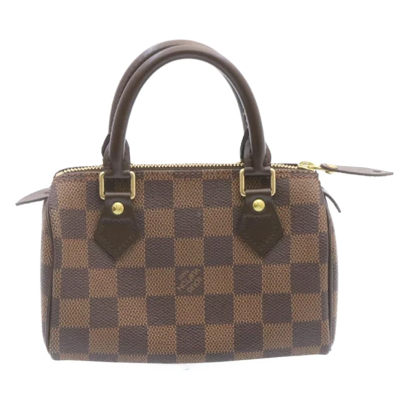 Louis Vuitton bags with detailed embroidery -LOUIS VUITTON Damier Ebene Mini Speedy Hand Bag M41534 LV Auth 25202A