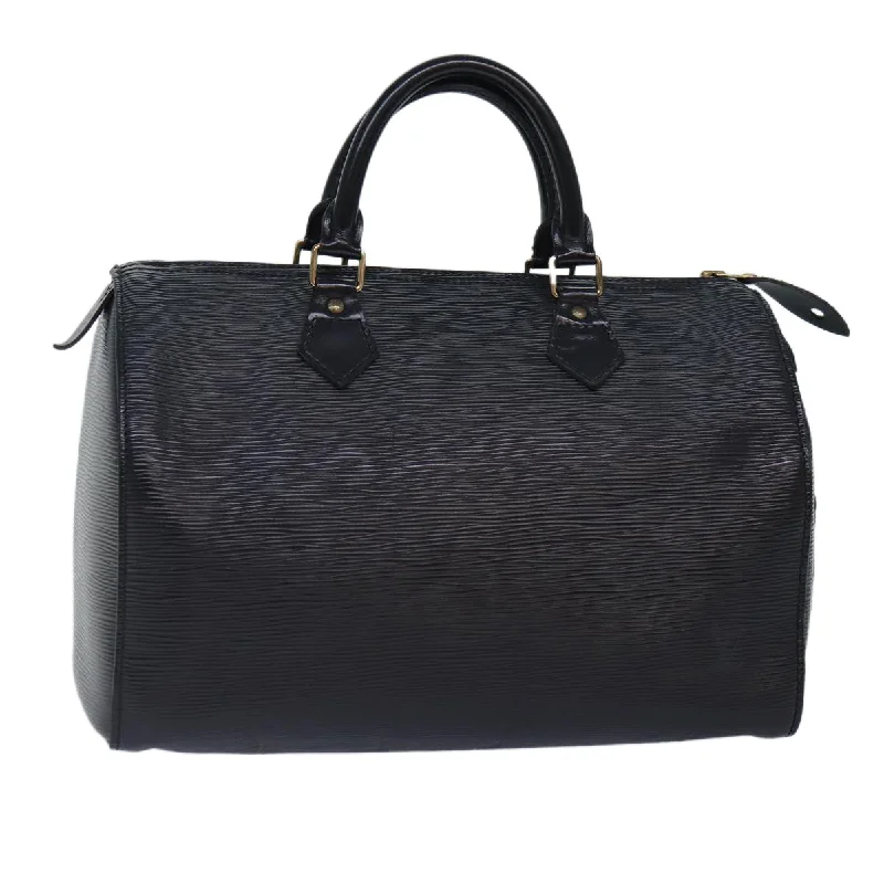 Louis Vuitton bags with refined leatherwork -LOUIS VUITTON Epi Speedy 30 Hand Bag Noir Black M43002 LV Auth 81811