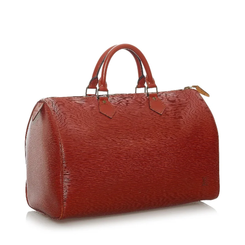 Louis Vuitton bags with trendy leather accents -Louis Vuitton Epi Speedy 35 (SHG-29318)