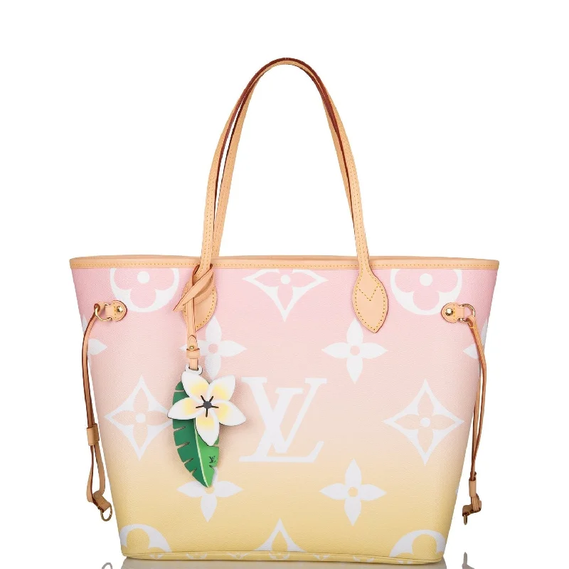 Louis Vuitton designer bags for upscale shopping -Louis Vuitton Light Pink By The Pool Giant Monogram Neverfull MM