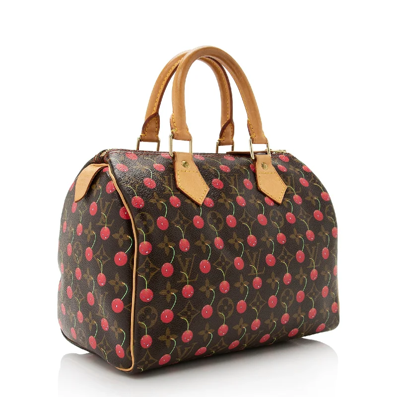 Louis Vuitton bags with custom leather options -Louis Vuitton Limited Edition Cerises Speedy 25 Satchel (SHF-22166)