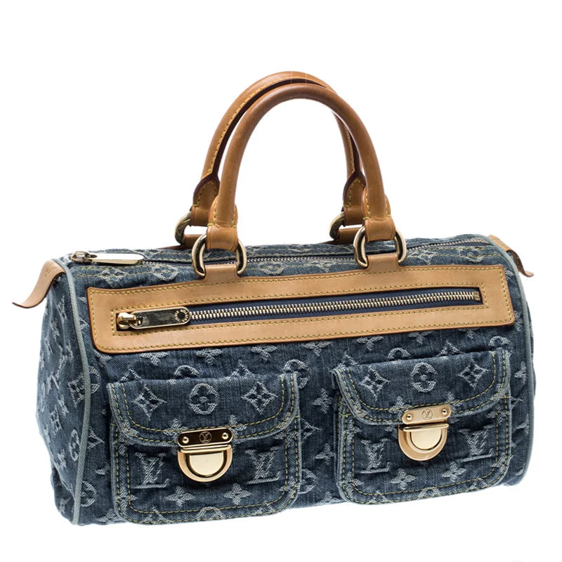 Louis Vuitton bags with signature textures -LOUIS VUITTON MONOGRAM DENIM NEO SPEEDY BAG