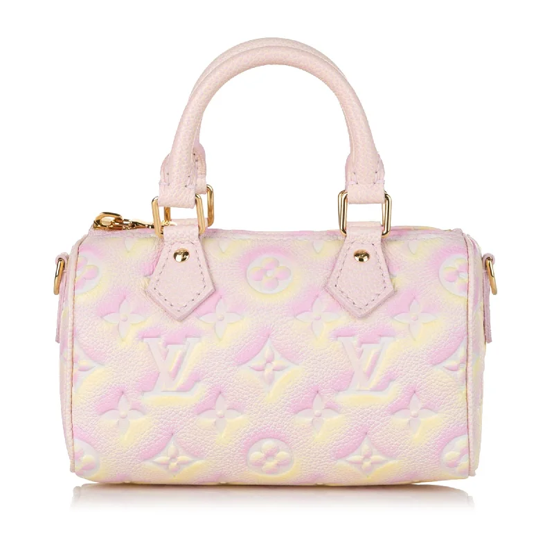 Louis Vuitton handbags for luxury wardrobe collections -Louis Vuitton Monogram Empreinte Summer Stardust Nano Speedy (SHG-KTtCys)