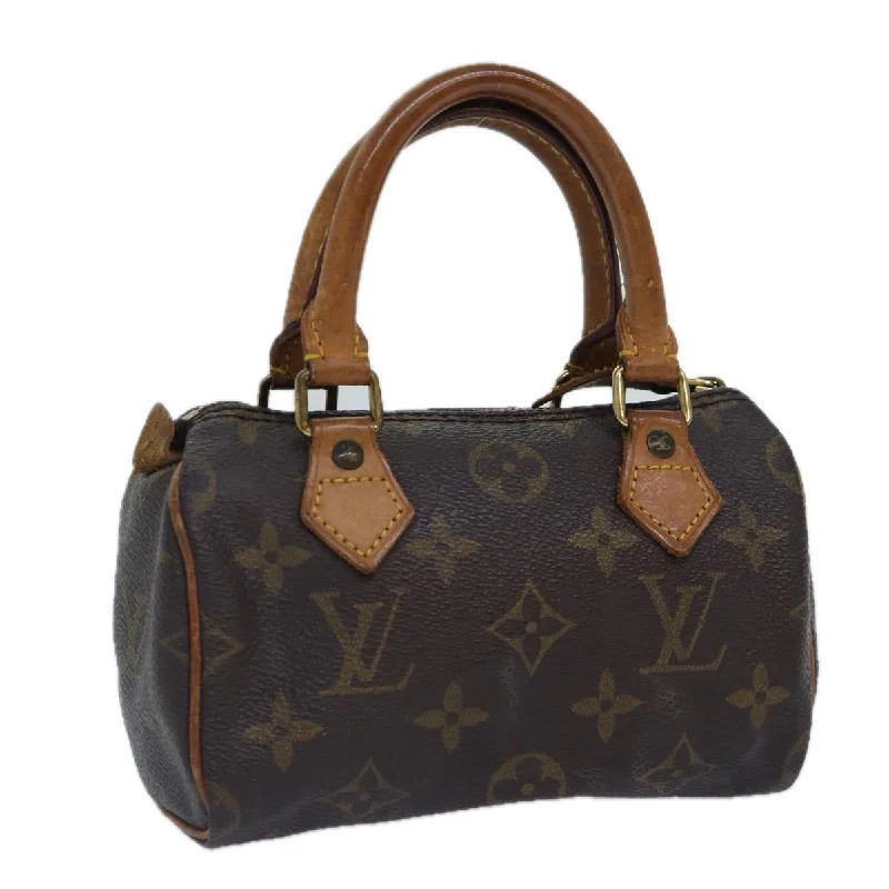 Louis Vuitton handbags with fine leather finishes -LOUIS VUITTON Monogram Mini Speedy Hand Bag M41534 LV Auth 86801