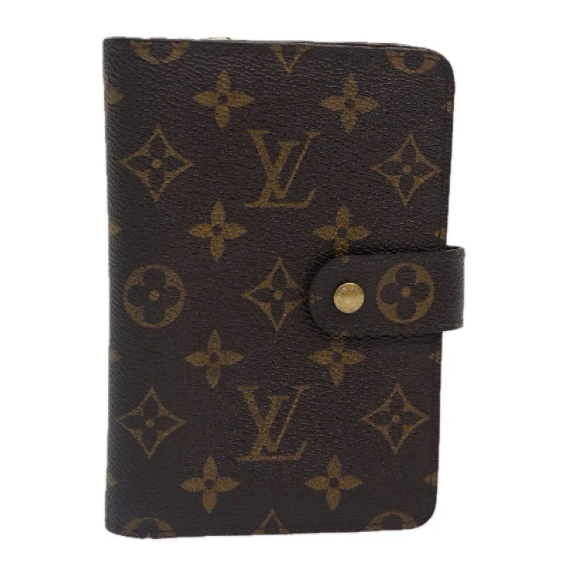 Louis Vuitton handbags with refined details -LOUIS VUITTON Monogram Porto Papie Zip Wallet M61207 LV Auth bs16922