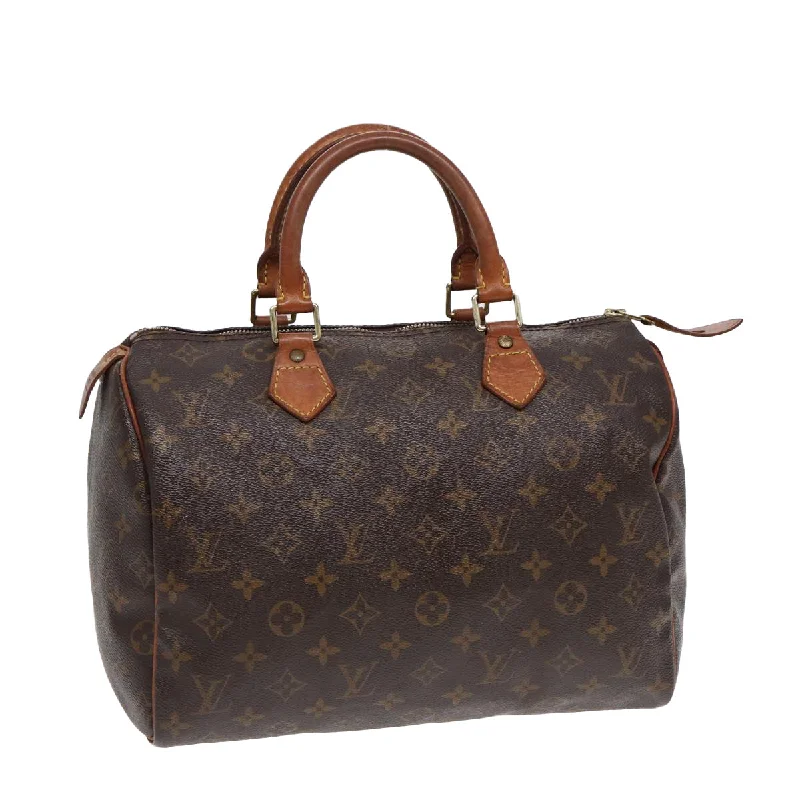 Louis Vuitton handbags with leather and fabric accents -LOUIS VUITTON Monogram Speedy 30 Hand Bag M41526 LV Auth 78069