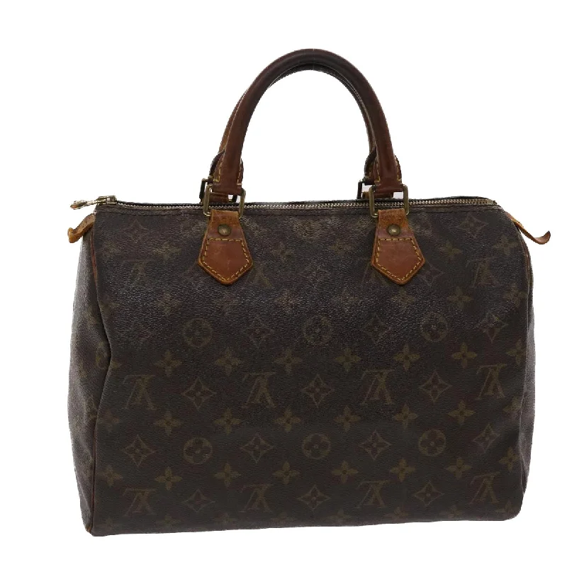 Buy Louis Vuitton leather handbags online -LOUIS VUITTON Monogram Speedy 30 Hand Bag M41526 LV Auth fm2482