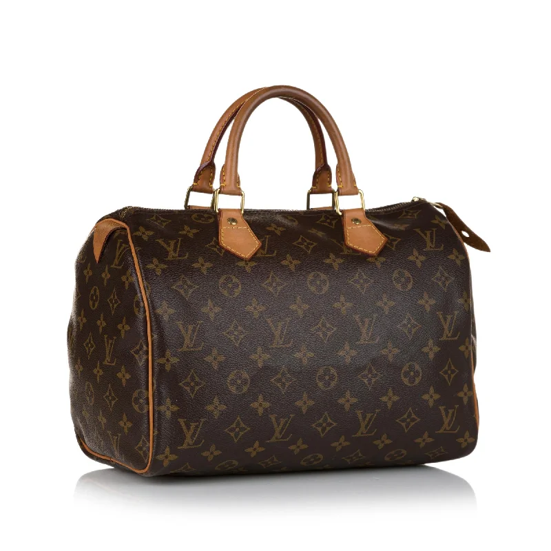 Louis Vuitton handbags with intricate leatherwork -Louis Vuitton Monogram Speedy 30 (SHG-35146)