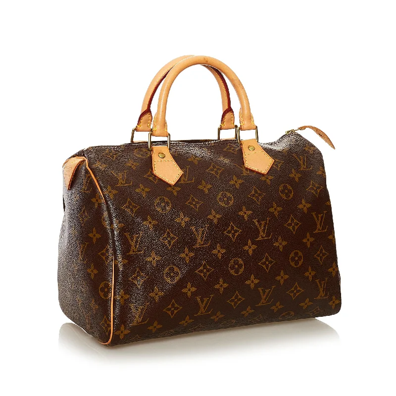 Louis Vuitton bags with signature logos -Louis Vuitton Monogram Speedy 30 (SHG-35319)