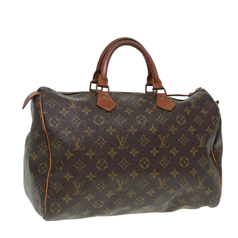 Louis Vuitton handbags with structured bags -LOUIS VUITTON Monogram Speedy 35 Hand Bag M41524 LV Auth 84104