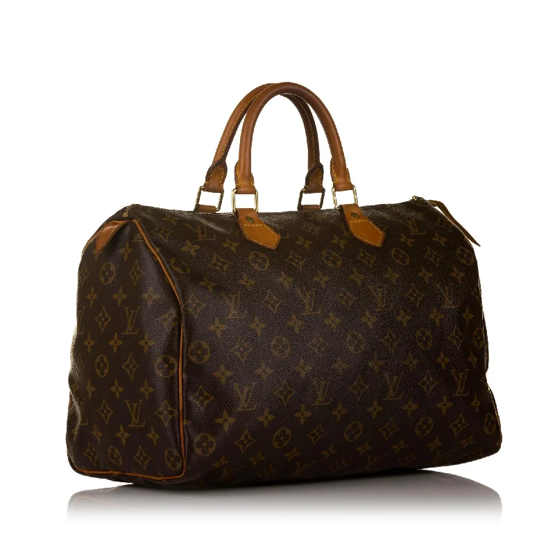 Louis Vuitton handbags with chic designs -Louis Vuitton Monogram Speedy 35 (SHG-dg3AK8)