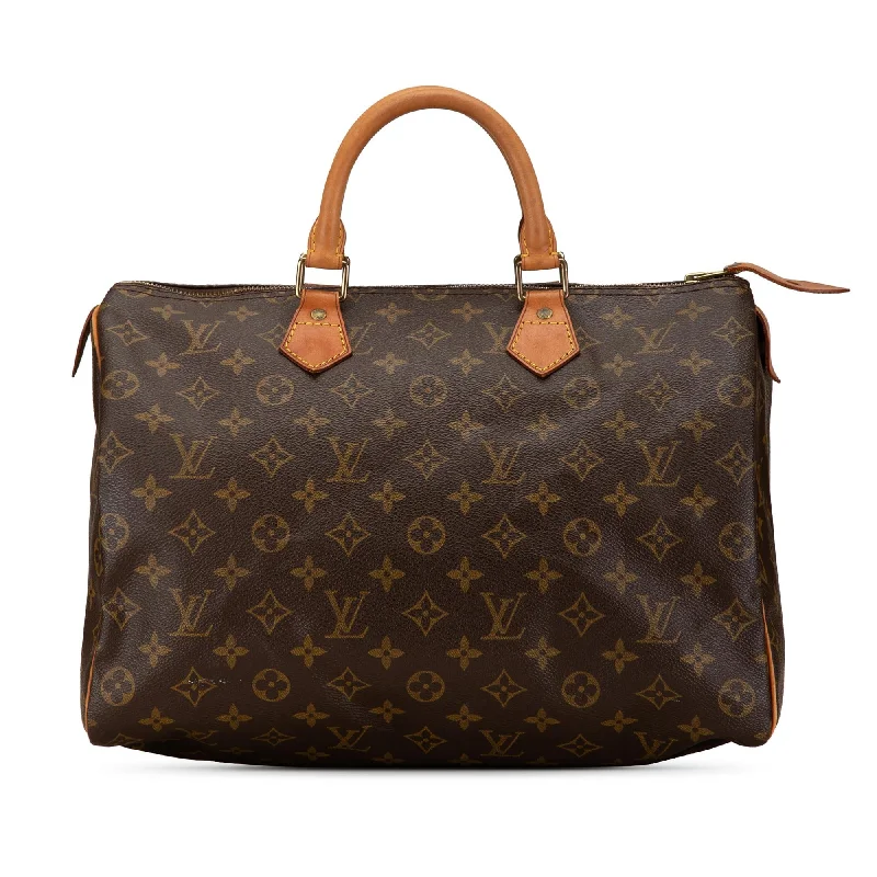 Louis Vuitton handbags with luxurious detailing -Louis Vuitton Monogram Speedy 35 (SHG-Khs86i)